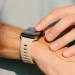 Tech-Protect Iconband Line Silicone Sport Band - силиконова каишка за Apple Watch 42мм, 44мм, 45мм, Ultra 49мм (бежов) 2