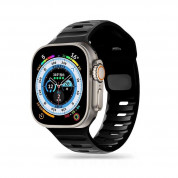 Tech-Protect Iconband Line Silicone Sport Band - силиконова каишка за Apple Watch 42мм, 44мм, 45мм, Ultra 49мм (черен)