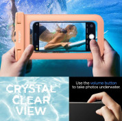 Spigen Aqua Shield A601 Universal Waterproof Case IPX8 - универсален водоустойчив калъф за смартфони до 7 инча (оранжев) 3