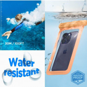 Spigen Aqua Shield A601 Universal Waterproof Case IPX8 - универсален водоустойчив калъф за смартфони до 7 инча (оранжев) 4