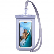 Spigen Aqua Shield A601 Universal Waterproof Case IPX8 - универсален водоустойчив калъф за смартфони до 7 инча (светлосин)