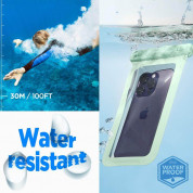 Spigen Aqua Shield A601 Universal Waterproof Case IPX8 - универсален водоустойчив калъф за смартфони до 7 инча (светлозелен) 4