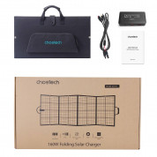 Choetech Foldable Photovoltaic Solar Panel Quick Charge 160W - сгъваем соларен панел зареждащ директно вашето устройство от слънцето с DC порт, двва 2xUSB-A и USB-C портове (черен) 7