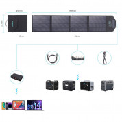 Choetech Foldable Photovoltaic Solar Panel Quick Charge PD 100W V2 - сгъваем соларен панел зареждащ директно вашето устройство от слънцето с DC порт, двва 2xUSB-A и USB-C портове (черен) 9