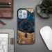 Bewood Unique Neptune Wood and Resin MagSafe Case - дизайнерски хибриден (дърво+TPU) кейс с MagSafe за iPhone 14 Pro Max (тъмносин-черен) 3