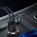 Joyroom Dual USB-A & USB-C Fast Car Charger 45W - зарядно за кола с USB-A и USB-C изходи и технология за бързо зареждане (тъмносив) 3