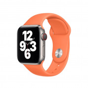 Apple Watch Kumquat Sport Band Stainless Steel Pin - оригинална силиконова каишка за Apple Watch 38мм, 40мм, 41мм (оранжев) (retail)