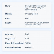 Baseus Seven Types Ethernet Cable RJ45 Cat 6 UTP 1000Mbps (WKJS010301) - Gigabit Ethernet мрежов кабел (200 см) 14