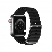Dux Ducis Silicone Bracelet Strap (OceanWave Version) - силиконова каишка за Apple Watch 38мм, 40мм, 41мм (черен) 1