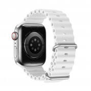 Dux Ducis Silicone Bracelet Strap (OceanWave Version) - силиконова каишка за Apple Watch 42мм, 44мм, 45мм, Ultra 49мм (бял) 1