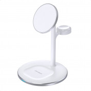 Choetech 3-in-1 Inductive Wireless Charging Station (white) 1