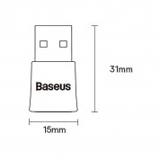 Baseus USB Mini Bluetooth 5.3 Adapter BA07 - Bluetooth 5.3 адаптер за компютри и лаптопи (черен) 9