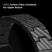 Pitaka Carbon Fiber Link Retro Band - карбонова каишка за Apple Watch 42мм, 44мм, 45мм, Ultra 49мм (черен) 2