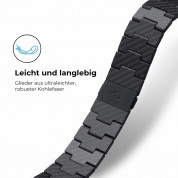 Pitaka Carbon Fiber Link Retro Band - карбонова каишка за Apple Watch 38мм, 40мм, 41мм (черен) 7