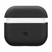 Pitaka MagEZ 600D Aramid Fiber MagSafe Case - кевларен кейс с MagSafe за Apple AirPods 3 (черен-сив)  4