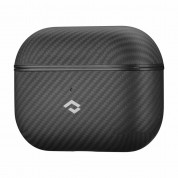Pitaka MagEZ 600D Aramid Fiber MagSafe Case for Apple AirPods 3 (black-grey) 1