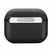 Pitaka MagEZ 600D Aramid Fiber MagSafe Case - кевларен кейс с MagSafe за Apple AirPods 3 (черен-сив)  2