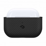 Pitaka MagEZ 600D Aramid Fiber MagSafe Case for Apple AirPods 3 (black-grey) 5