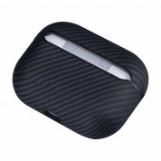Pitaka MagEZ 600D Aramid Fiber MagSafe Case - кевларен кейс с MagSafe за Apple AirPods Pro (черен-сив)  5