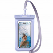 Spigen Aqua Shield A610 Universal Waterproof Floating Case IPX8 - универсален водоустойчив калъф за смартфони до 6.9 инча (светлосин)