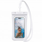 Spigen Aqua Shield A610 Universal Waterproof Floating Case IPX8 - универсален водоустойчив калъф за смартфони до 6.9 инча (бял)