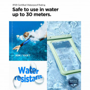 Spigen Aqua Shield A610 Universal Waterproof Floating Case IPX8 - универсален водоустойчив калъф за смартфони до 6.9 инча (зелен) 4