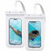 Spigen Aqua Shield A601 Universal Waterproof Case IPX8 2 Pack - 2 броя универсални водоустойчиви калъфи за смартфони до 7 инча (бял) 1
