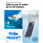 Spigen Aqua Shield A601 Universal Waterproof Case IPX8 2 Pack - 2 броя универсални водоустойчиви калъфи за смартфони до 7 инча (бял) 4