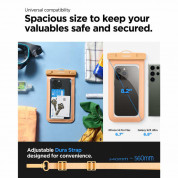 Spigen Aqua Shield A601 Universal Waterproof Case IPX8 2 Pack - 2 броя универсални водоустойчиви калъфи за смартфони до 7 инча (оранжев) 1
