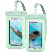 Spigen Aqua Shield A601 Universal Waterproof Case IPX8 2 Pack up to 7 inches display (mint) (2 pcs.)