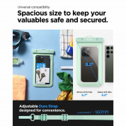Spigen Aqua Shield A601 Universal Waterproof Case IPX8 2 Pack - 2 броя универсални водоустойчиви калъфи за смартфони до 7 инча (зелен) 1