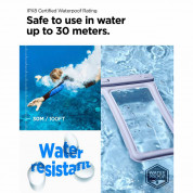Spigen Aqua Shield A610 Universal Waterproof Floating Case IPX8 2 Pack - 2 броя универсални водоустойчиви калъфи за смартфони до 6.9 инча (светлосин) 4