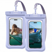 Spigen Aqua Shield A610 Universal Waterproof Floating Case IPX8 2 Pack for Smarthones up to 6.9 inches display (aqua blue) (2 pcs.)