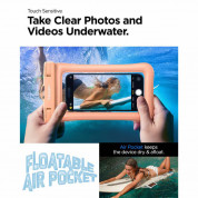 Spigen Aqua Shield A610 Universal Waterproof Floating Case IPX8 2 Pack - 2 броя универсални водоустойчиви калъфи за смартфони до 6.9 инча (оранжев) 3