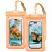 Spigen Aqua Shield A610 Universal Waterproof Floating Case IPX8 2 Pack - 2 броя универсални водоустойчиви калъфи за смартфони до 6.9 инча (оранжев) 1