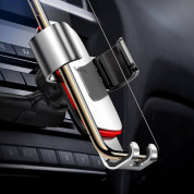 Baseus Metal Age Gravity Car CD Slot Mount (SUYL-J01) - поставка за за CD слота на кола за смартфони с ширина от 65 до 90 мм (черна) 7