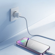 Joyroom Mini USB-C PD Fast Charger 20W - захранване за ел. мрежа с USB-C изход с технология за бързо зареждане (бял) 2