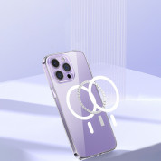 Baseus Crystal Magnetic Case Set (ARSJ011202) - поликарбонатов кейс с MagSafe и стъклено защитно покритие за дисплея за iPhone 14 Pro Max (прозрачен) 7