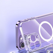 Baseus Crystal Magnetic Case Set (ARSJ011202) - поликарбонатов кейс с MagSafe и стъклено защитно покритие за дисплея за iPhone 14 Pro Max (прозрачен) 9