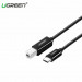 Ugreen US241 USB-C To USB-B 2.0 Printer Cable - кабел за принтер и други външни устройства USB-C Male към USB-B Male (200 см) (черен) 1