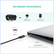 Ugreen US241 USB-C To USB-B 2.0 Printer Cable - кабел за принтер и други външни устройства USB-C Male към USB-B Male (200 см) (черен) 2