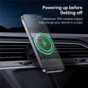 Baseus CW01 Car Mount Holder Wireless Charger 15W - поставка за радиаторa на кола с безжично зареждане за iPhone с Magsafe (черен) 10