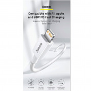 Baseus Superior USB-C to Lightning Cable PD 20W (CAYS001505) - USB-C към Lightning кабел за Apple устройства с Lightning порт (100 см) (лилав) 1