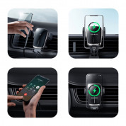 Joyroom Wireless Automatic Car Charger Electric Phone Holder 15W - поставка за таблото на кола с безжично зареждане за мобилни устройства (черен) 6