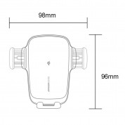 Joyroom Wireless Automatic Car Charger Electric Phone Holder 15W - поставка за таблото на кола с безжично зареждане за мобилни устройства (черен) 1