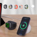 Choetech Silicone Charging Stand for MagSafe and Apple Watch - силиконова поставка за зареждане на iPhone и Apple Watch чрез поставяне на Apple MagSafe Charger и Apple Watch кабел (черен) 8