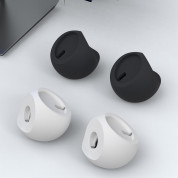 Choetech Silicone Charging Stand for MagSafe and Apple Watch - силиконова поставка за зареждане на iPhone и Apple Watch чрез поставяне на Apple MagSafe Charger и Apple Watch кабел (бял) 7