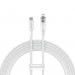 Baseus Explorer USB-C to Lightning Cable PD 20W (CATS010302) - USB-C към Lightning кабел за Apple устройства с Lightning порт (200 см) (бял) 1