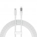 Baseus Explorer USB-C to Lightning Cable PD 20W (CATS010302) - USB-C към Lightning кабел за Apple устройства с Lightning порт (200 см) (бял) 2