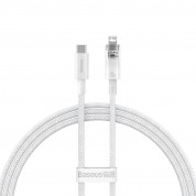 Baseus Explorer USB-C to Lightning Cable PD 20W (CATS010202) - USB-C към Lightning кабел за Apple устройства с Lightning порт (100 см) (бял)